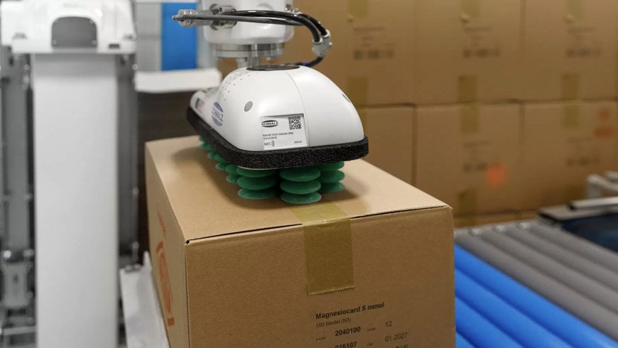 MRK-PALETTIERZELLE VON AHM MIT MOTOMAN HC20 COBOT BEI VERLA-PHARM